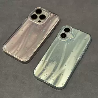 纯色星星可爱适用苹果17手机壳iPhone15/16PROMAX星星手机保护套