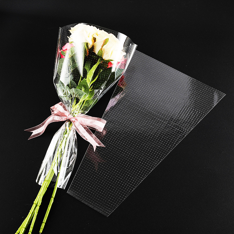 针眼鲜花透气袋 微孔鲜花包装袋 opp鲜花打孔袋 夏季防捂鲜花袋