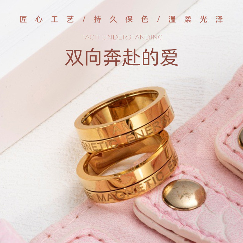 Cross-Border New Titanium Steel Rings Japanese and Korean Simple Couple Rings Personalized Proposal Rings Men's and Women's Rings Factory Direct Sales