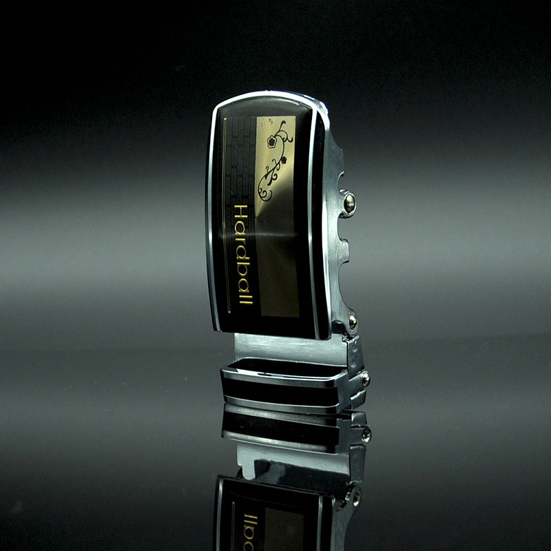 Factory Direct Belt Men's Flat Belt Leather Factory Cowhide Belt Men's Automatic Buckle Belt A Piece Of Hair undefined