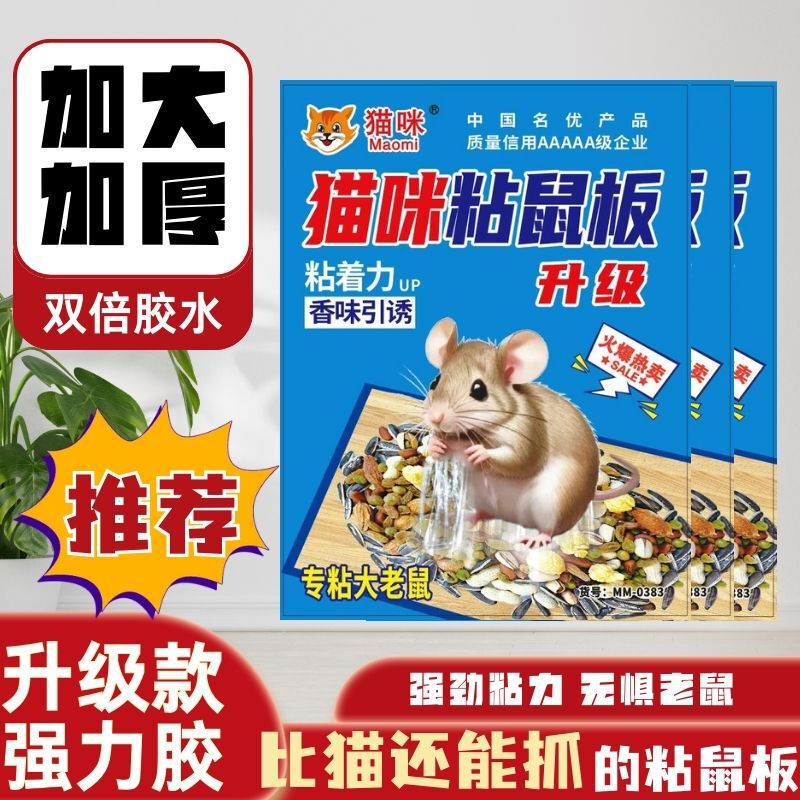 Cat 3D lure sticky mouse board home hotel strong mouse glue wholesale household rodent tools rodent trap