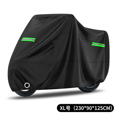 Car clothing Strip Outdoor Car Cover Waterproof Sun - 190t-black-xl-size-green-reflective-strips