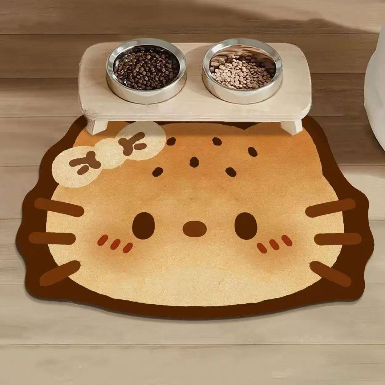 Cute hellokitten pet eating mat