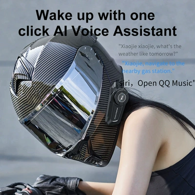 Bluetooth Headset 1800Mah Long-Lasting | Motorcycle Helmet Headset
