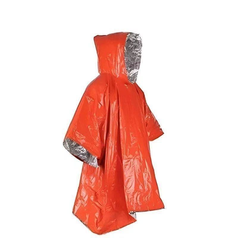 Impermeable de emergencia portátil para exteriores, ciclismo largo, grueso, reflectante, a prueba de viento, senderismo de emergencia, impermeable multifuncional al por mayor