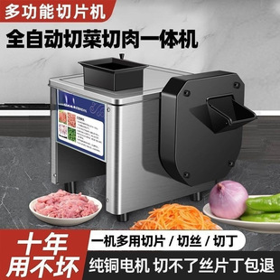 Meat cutting commercial electric fresh meat slicing shredded meat automatic vegetable minced meat stainless steel small household chicken fillet