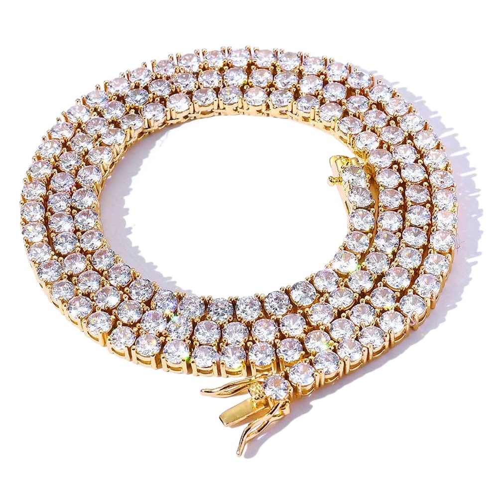 Explosiva transfronteriza europea y americana cadena de tenis para hombres collar de circón accesorios de joyería de alta calidad hip-hop pulseras de diamantes completos al por mayor