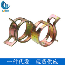 100pcs盒装镀彩锌弹性箍圈6-17mm德式喉箍卡箍抱箍管夹 一件代发