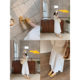 Sheepskin Suyinyin Square Head Knitted Hollow Shoes Thick Heel All-Match Baotou Mary Jane Slippers Women's Half Slippers