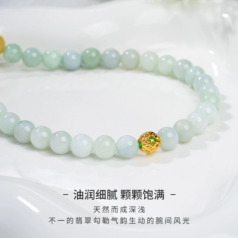 Natural jade, replica, necklace, emerald round beads, bracelet for mother's day, 108 beads, Birthday gift, wholesale