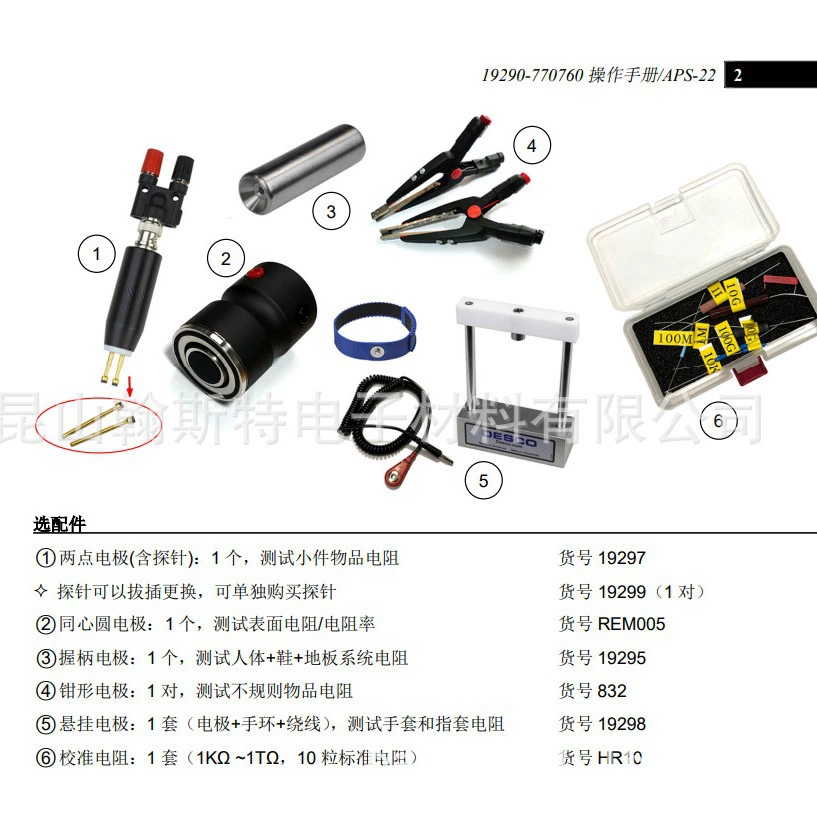 REM005 концентрический круглый электрод 19297 двухточечный электрод для измерения малого объекта сопротивление DESCO 19290