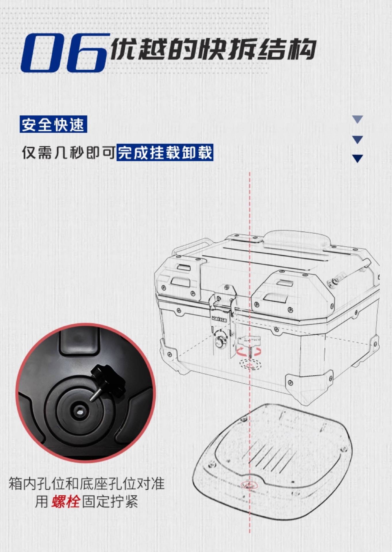 Wanlihao Peugeot Django 150 motorcycle tail box, electric vehicle trunk, universal scooter non-aluminum alloy tail box