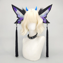 ハロウィーン悪魔クルー獣耳頭飾りぬいぐるみ獣耳髪飾り蝶幻想生物獣耳カチューシャ