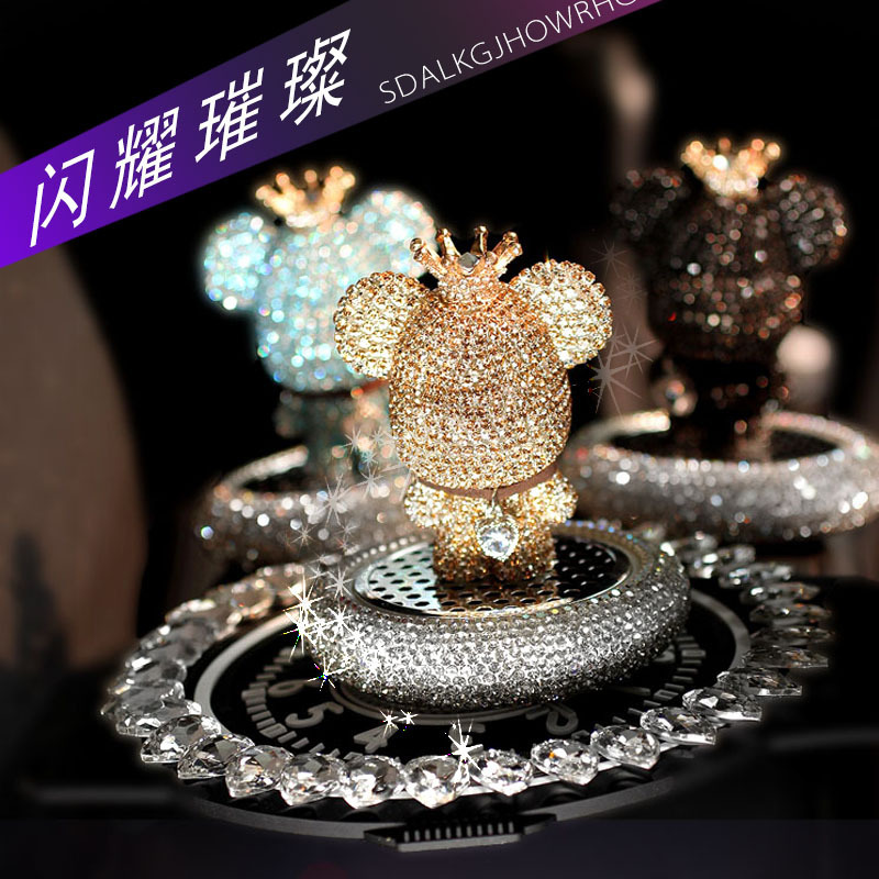 Decoraciones de automóviles creativas lindas diamantes hechas a mano osos decoraciones de automóviles decoraciones de automóviles diosas