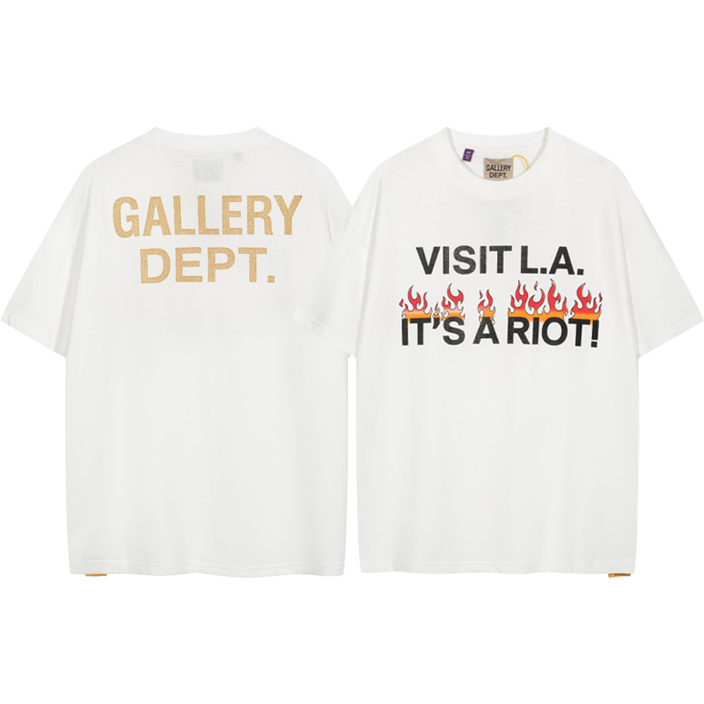 Galería Dept. SKELETON BEACH Skull Beach temático impresión suelta camiseta de manga corta casual