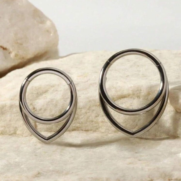 Rostfritt stål v-formad septum tragus ring för näsa och öra_voghion.com