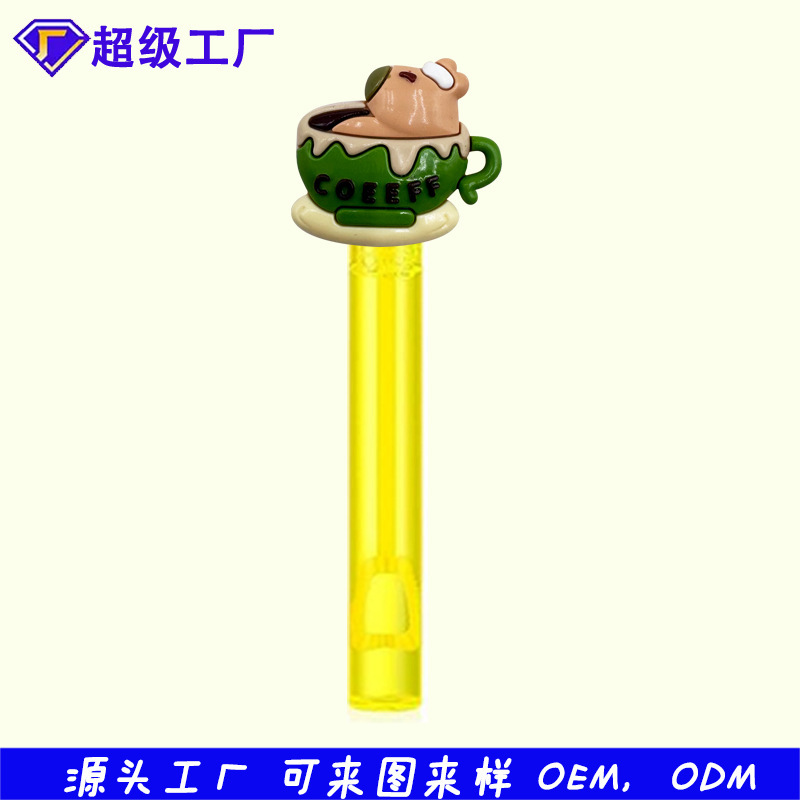 厂家批发热款卡皮巴拉泡泡水贴片配饰件迷你泡泡棒奖励玩具小礼品|undefined