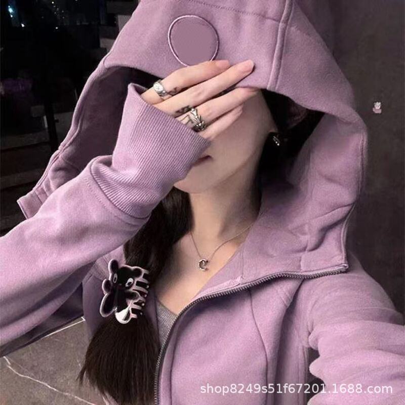 Lulu Original Label Same Style Yoga Wear Scuba Women's Hooded Slim Sweatshirt Casual Sports Yoga Top Jacket