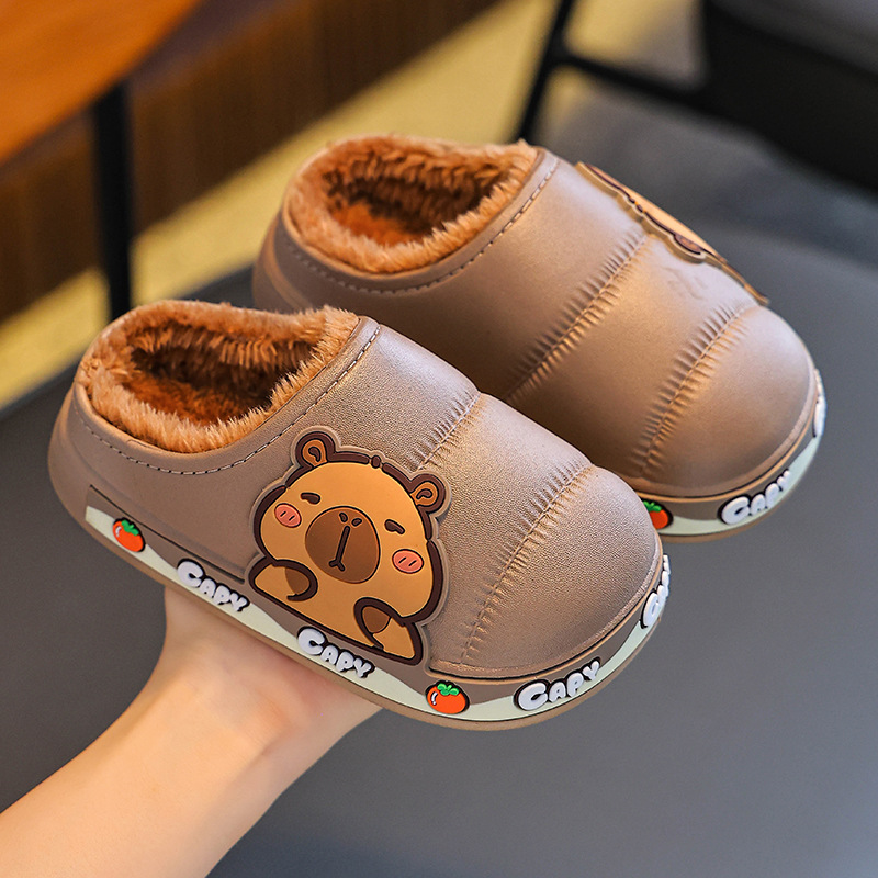 Bolsos de invierno para niños, zapatos de tacones de algodón para niños, niñas y niñas, calentamiento y terciero impermeable, lindos trapos de algodón para niños de mediano edad.