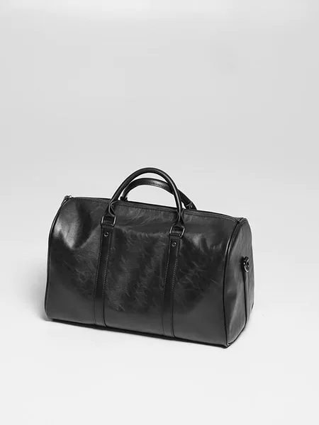 Travel Bag Men's PU Handbag Large Capacity Travel Matte Leather Fitness Bag Short Distance Business Travel Luggage Bag