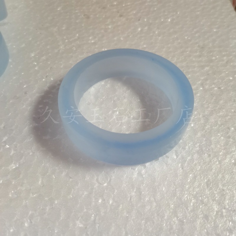 석영암 옥 떠있는 꽃 팔찌 흰색 팔찌 하늘색 거친 팔찌 옥 옥 액세서리 광택이 없는 거친