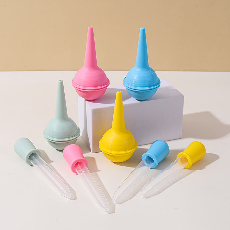 Alimentador de cuentagotas para bebés, aspirador nasal, nariz, congestión nasal, suministros para bebés, succión nasal, bomba TPE, aspirador nasal