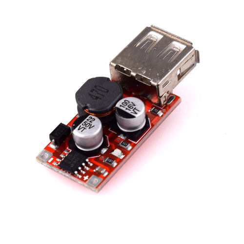 9V/12V/24V to 5V Step-Down Car Charger 3A Output USB Step-Down Voltage Stabilizing Module Red