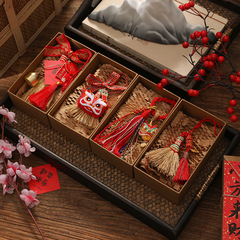 2025 New Year's Eve decoration snake zodiac spring festival car hanging ornament scene arrangement small broom hanging decoration