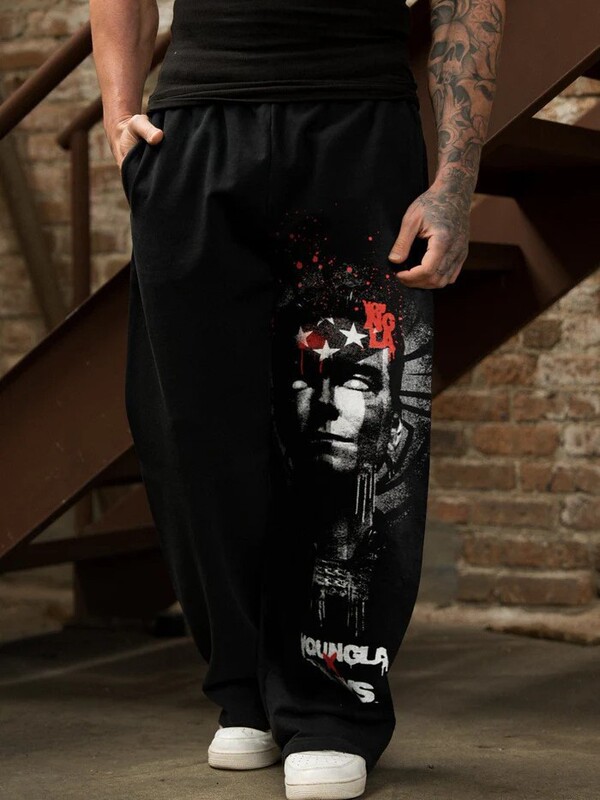 Youngla Co-Branded the Boys Men's Sports Pants Joggers Sports Fitness Running Training Casual Pants