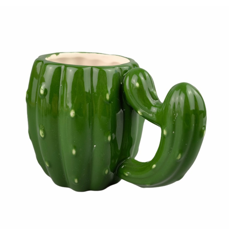 Taza de agua de cerámica de cactus creativa nórdica Taza de regalo de pareja Modelado de plantas Taza de publicidad 3D creativa