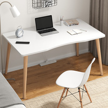 简易实木腿电脑桌台式家用书桌办公桌子简约学生写字台批发学习桌