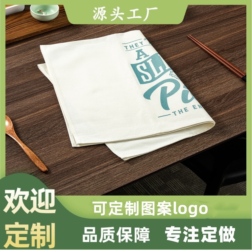 外贸棉茶巾定制彩印布艺餐巾厨房餐布棉质棉质吸水餐巾欧美茶巾