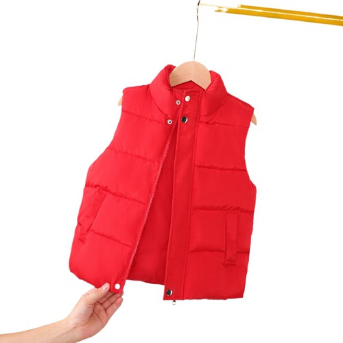 Children's winter and autumn new unisex down padded vest, baby and toddler padded jacket, thick stylish outerwear