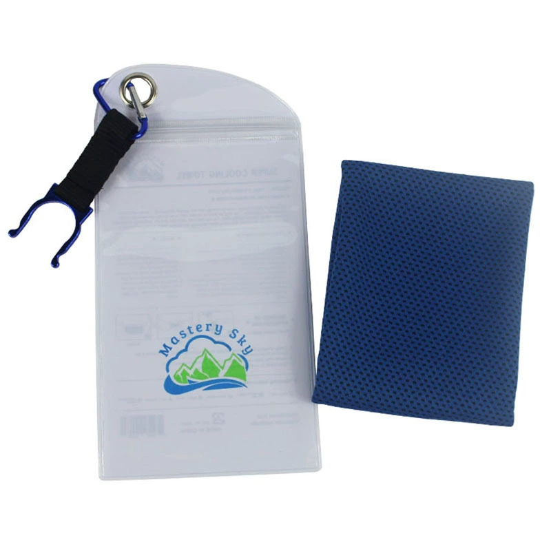 Изготовленная на заказ сумка на молнии для упаковки полотенец из ПВХ с пряжкой для бутылки с водой, пластиковая Самоуплотняющаяся пленка, охлаждающая сумка для полотенец