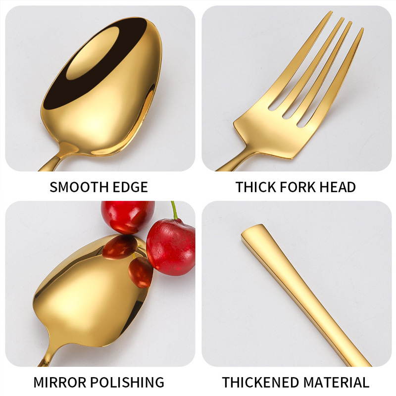 Juego de vajilla de acero inoxidable de Amazon transfronterizo Juego de 16/24