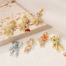 18Kͭ��������С�ܵ�׹΢���ʯ��ɫ�����Ҽ�DIY������Ʒ�����׹