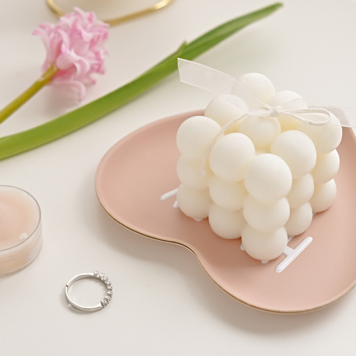 Cuero nórdico amor bandeja de decoración de cosméticos snack bandeja de almacenamiento de cuero PU bandeja