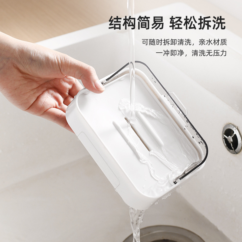 caja de jabón casero caja de jabón tipo pared sin perforación estante de jabón de lavandería estante de jabón de drenaje de baño