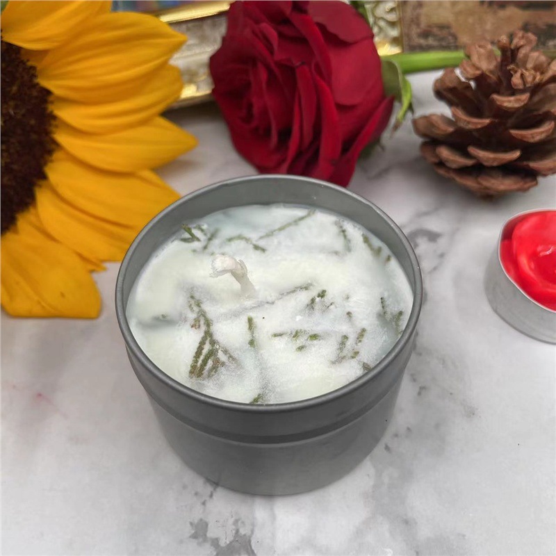 Vela de cera de soja para aromaterapia, salvia, cedro, madera sagrada, rosa, lavanda, purificación interior, lata de aluminio, tabletas de cera para aromaterapia