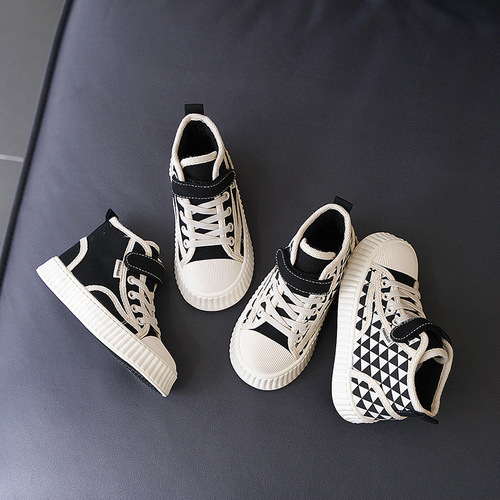 儿童加绒帆布鞋男童二棉鞋冬季宝宝学步鞋加厚女童冬鞋保暖鞋