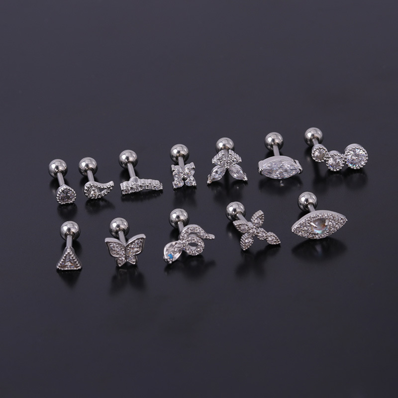 Clavos de hueso de varilla gruesa de acero inoxidable 16G de nuevo diseño, tornillos para clavos de oreja pequeños populares y personalizados, bola giratoria_voghion.com