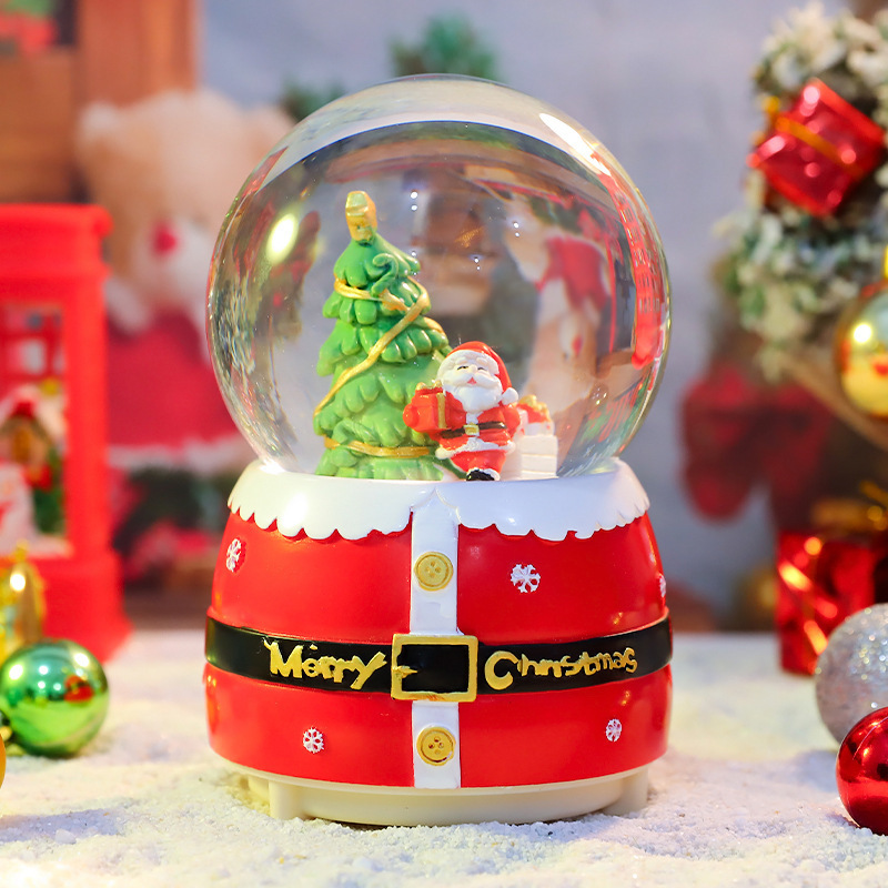 Nuevos regalos de Navidad luminosos bolas de cristal de nieve de agua decoraciones de Navidad al por mayor transfronterizas regalos para niños