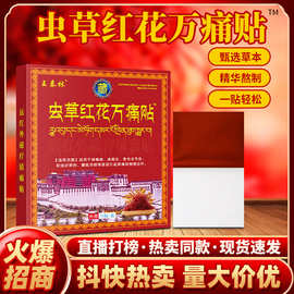 厂家直发王泰林虫草红花万痛贴颈肩腰腿不适膏药贴摆地摊跑会销礼
