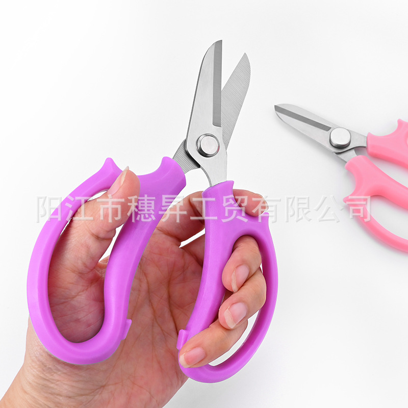 厂家现货直供 园林剪 不锈钢塑料柄花园剪树枝剪盘栽果树修枝剪
