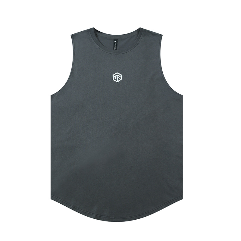 Verano de los hombres corriendo deportes Chaleco de secado rápido fitness transpirable de algodón sin mangas crossbody bottoming undershirt personalizado impreso LOGO