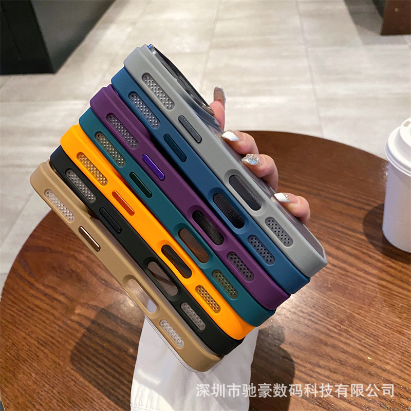 适用iPhone17promax镜头支架手机壳苹果16肤感磨砂15防摔磁吸套14|undefined