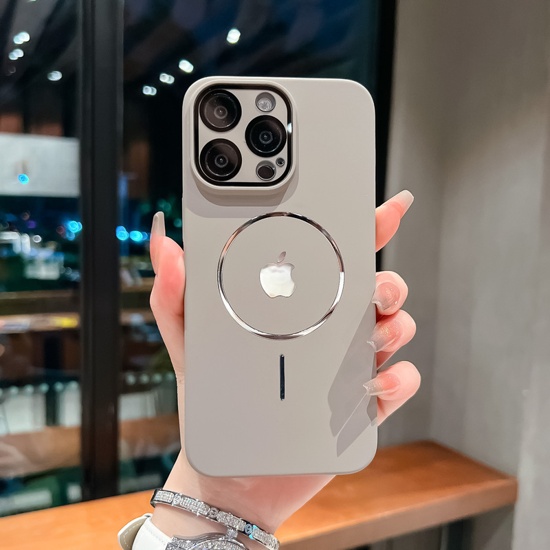 Jinghao All-Inclusive Lens Film Is Suitable for Iphone17 Mobile Phone Case, Skin-Feel Fine Circle Magnetic Suction Apple 16 Anti-Fall Protective Cover