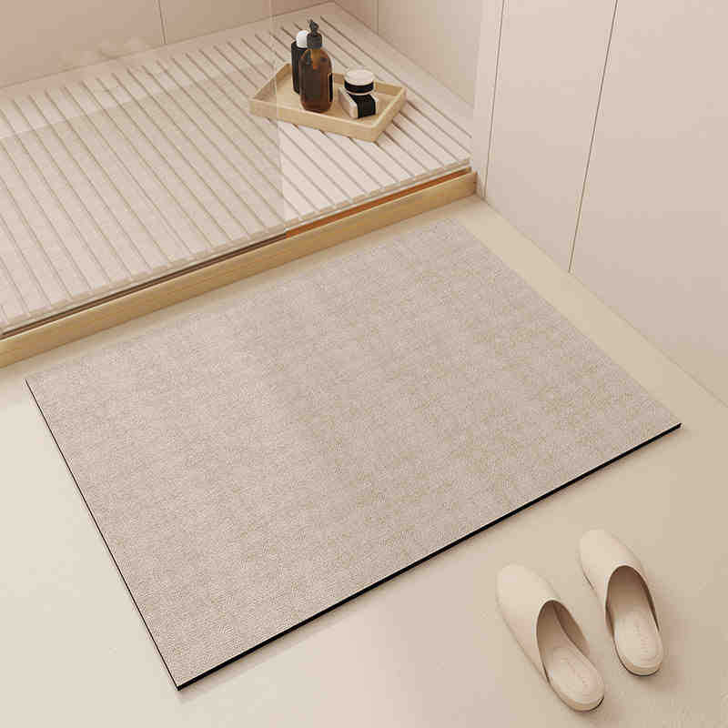 La alfombra de barro de diatomeas Wabifeng absorbe agua, es resistente a la suciedad y es fácil de cuidar.