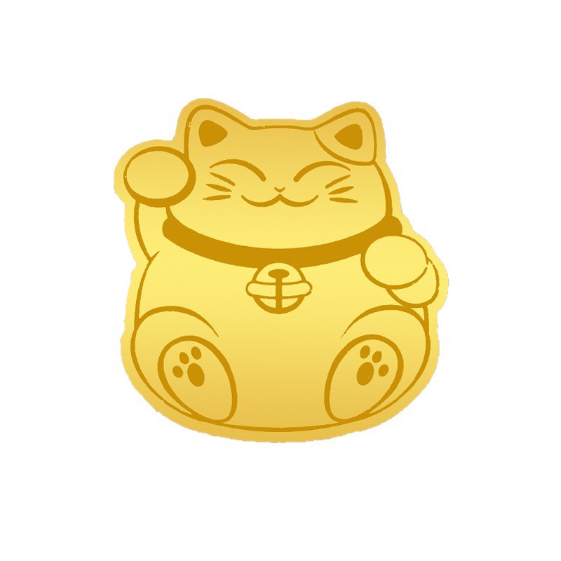 Year Of The Horse Gold Phone Sticker Get Rich Tantly God Of Wealth Get Rich Quickly Bring In Wealth And Treasure Fortune Cat Gold Sticker Water Bead Gift Customization