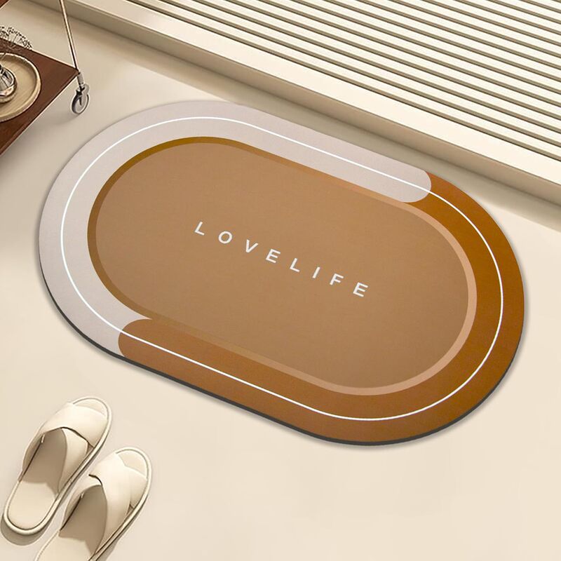 Light Luxury Modern Simple Floor Mat Bathroom Bathroom Door Absorbent Non-Slip Foot Mat Entrance Entrance Stain-Resistant Foot Mat